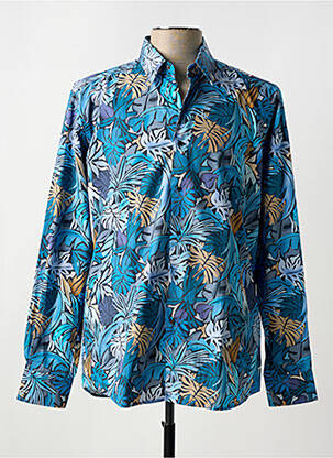 Chemise manches longues coupe cintrée bleu KARL LAGERFELD homme