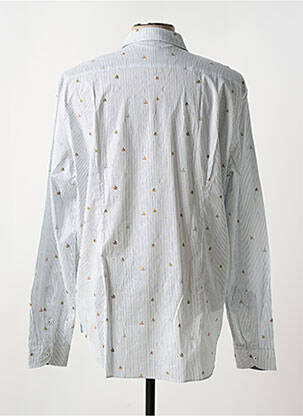 Chemise manches longues coupe cintrée bleu MANUEL RITZ homme