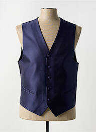 Gilet sans manche effet matière satinée bleu JEAN DE SEY homme