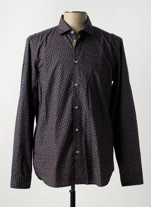 Chemise manches longues coupe cintrée bleu MANUEL RITZ homme