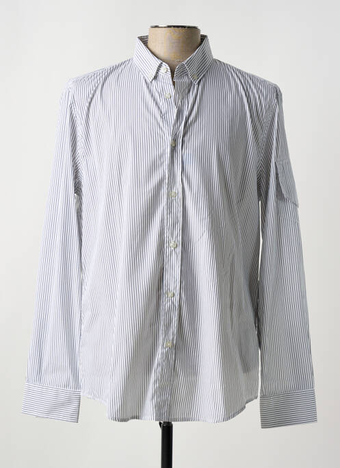 Chemise manches longues imprimé rayures bleu BIKKEMBERGS homme