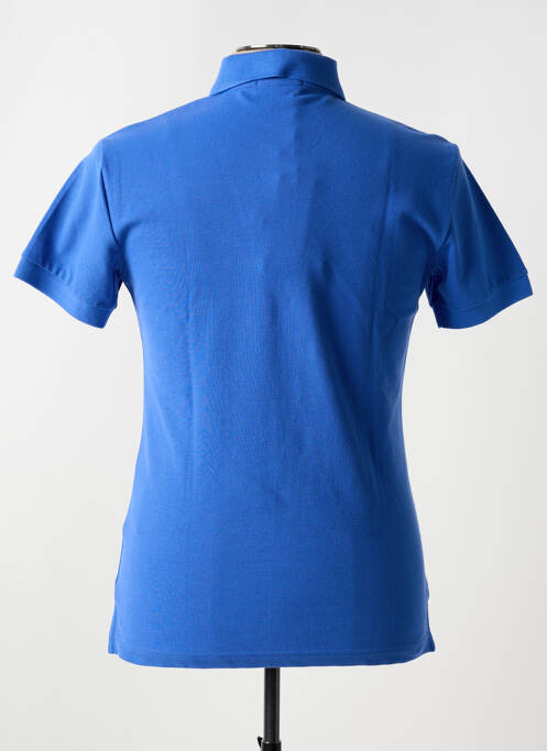 Polo stretch manches courtes bleu VERSACE homme