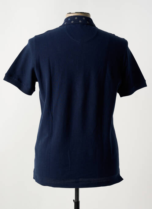 Polo stretch manches courtes bleu FERRANTE homme