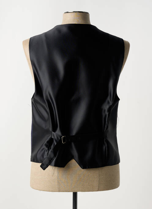 Gilet sans manche effet matière satinée bleu JEAN DE SEY homme