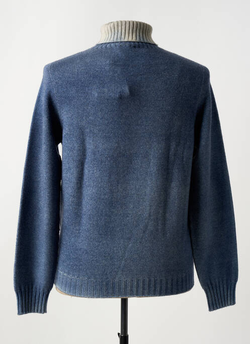 Pull col roulé bleu AROVESCIO homme