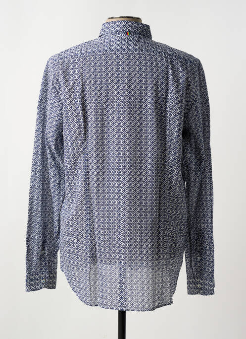 Chemise manches longues bleu MANUEL RITZ homme