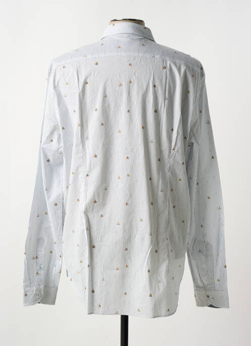 Chemise manches longues bleu MANUEL RITZ homme