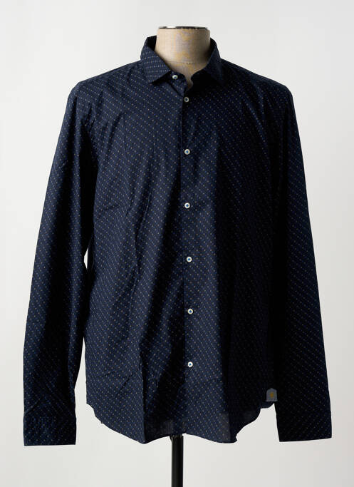 Chemise manches longues noir MANUEL RITZ pour homme