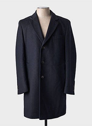 Manteau long epaulette sans capuche bleu HUGO BOSS homme