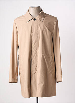 Trench fermeture boutonnée sur le devant sans capuche beige MANUEL RITZ homme