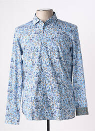 Chemise manches longues coupe cintrée bleu MANUEL RITZ homme