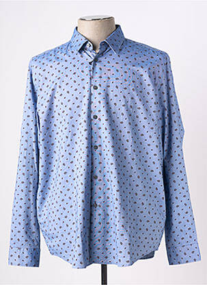 Chemise manches longues coupe cintrée bleu HUGO BOSS homme