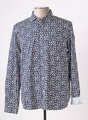 Chemise manches longues imprimé fleurs bleu MANUEL RITZ homme