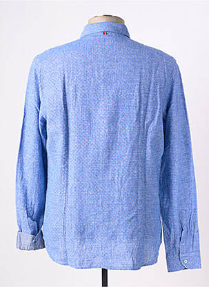 Chemise manches longues coupe cintrée bleu MANUEL RITZ homme