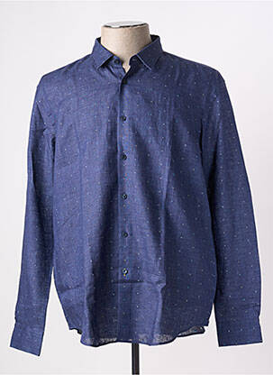 Chemise manches longues coupe droite bleu HUGO BOSS homme