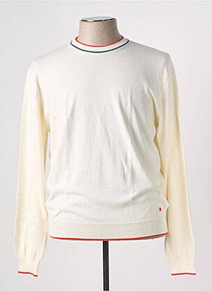Pull stretch manches longues beige MANUEL RITZ homme
