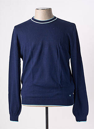 Pull stretch manches longues bleu MANUEL RITZ homme