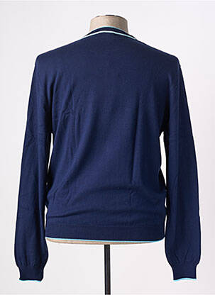 Pull stretch manches longues bleu MANUEL RITZ homme