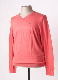 Pull col v manches longues rouge NAPAPIJRI homme