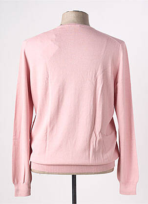 Pull col v manches longues rose GRAN SASSO homme