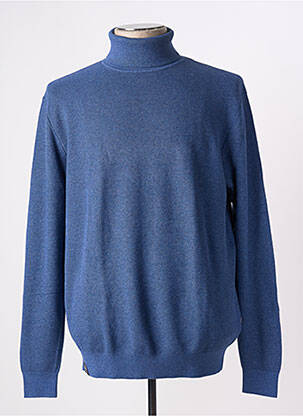 Pull col roulé tissage chiné manches longues bleu NAPAPIJRI homme