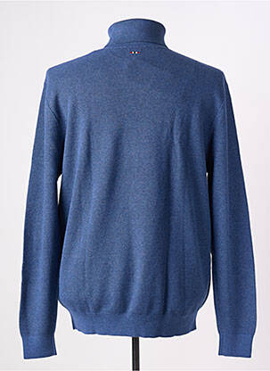 Pull col roulé tissage chiné manches longues bleu NAPAPIJRI homme