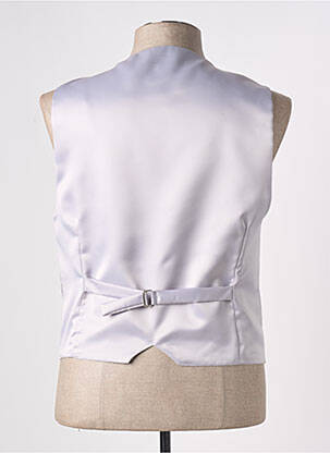 Gilet sans manche effet matière satinée gris JEAN DE SEY homme