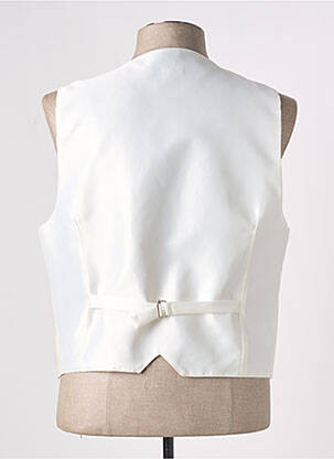Gilet sans manche effet matière satinée beige JEAN DE SEY homme