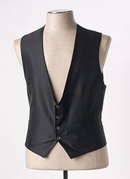 Gilet sans manche effet matière satinée noir JEAN DE SEY homme