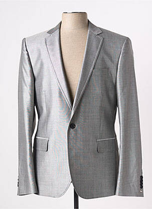 Blazer tissage chiné gris BIKKEMBERGS homme