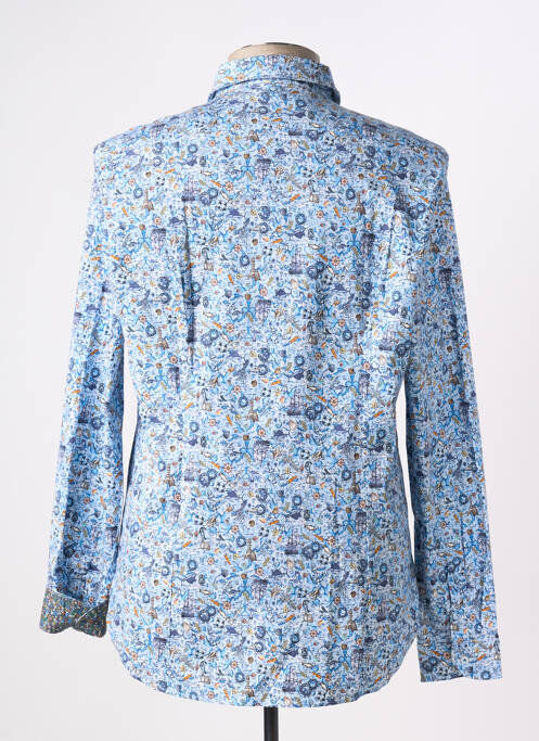 Chemise manches longues coupe cintrée bleu MANUEL RITZ homme