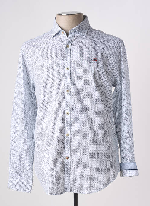 Chemise manches longues imprimé fantaisie bleu NAPAPIJRI homme