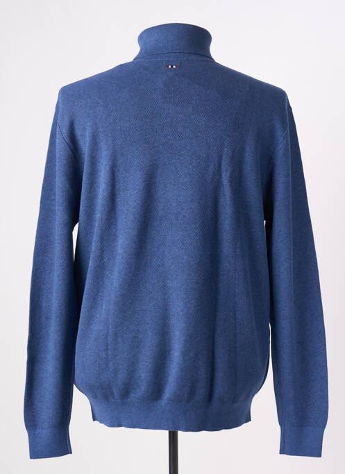 Pull col roulé tissage chiné manches longues bleu NAPAPIJRI homme
