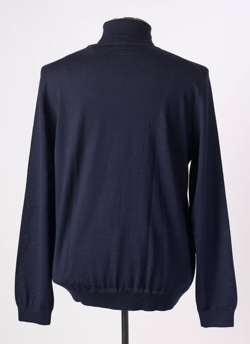 Pull col roulé stretch manches longues bleu HUGO BOSS homme