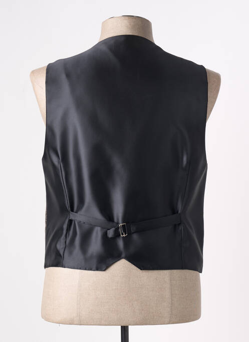 Gilet sans manche effet matière satinée marron JEAN DE SEY homme