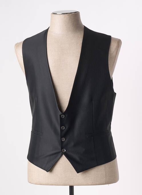 Gilet sans manche effet matière satinée noir JEAN DE SEY homme