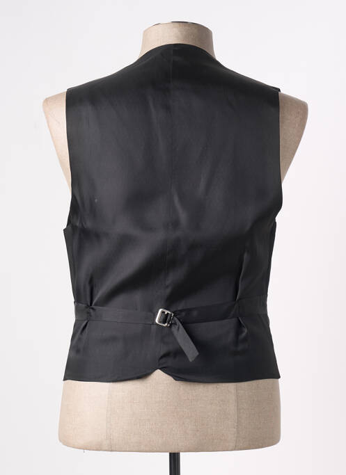 Gilet sans manche effet matière satinée noir JEAN DE SEY homme