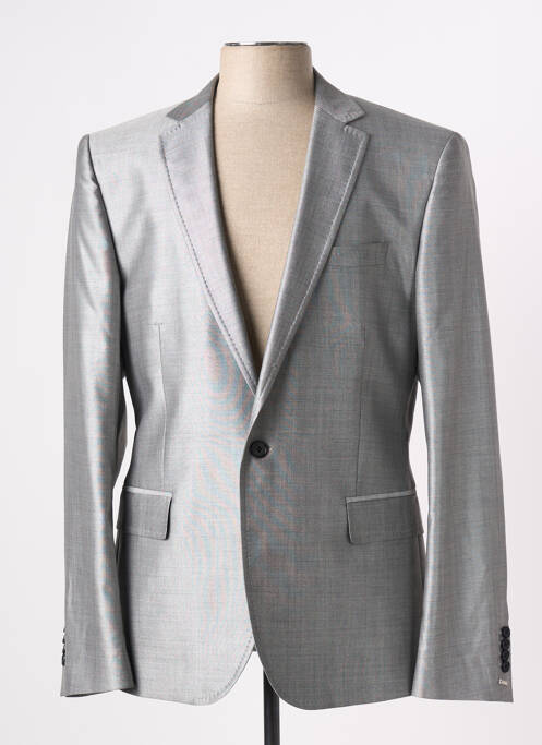 Blazer tissage chiné gris BIKKEMBERGS homme