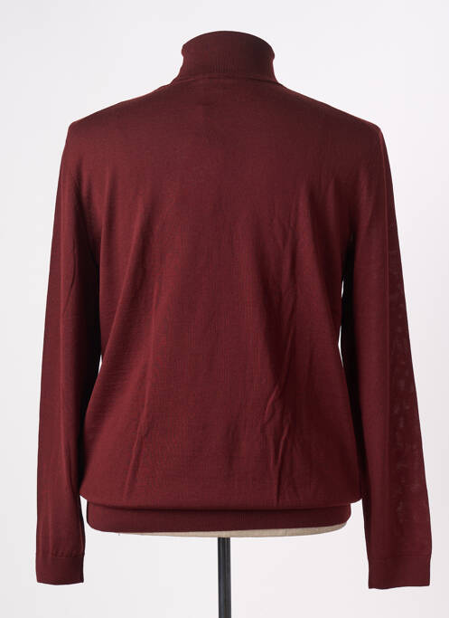 Pull col roulé rouge HUGO BOSS homme