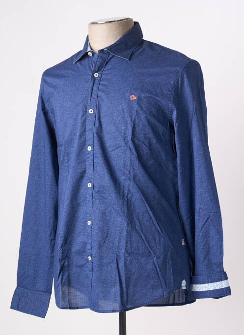 Chemise manches longues bleu NAPAPIJRI pour homme