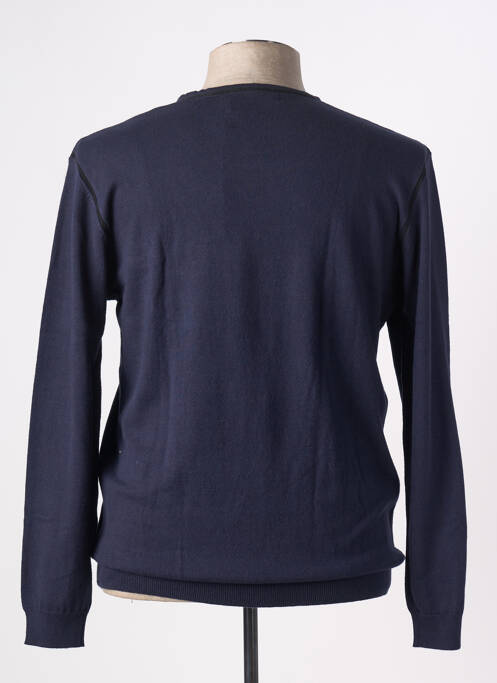 Pull maille souple et aérée manches longues bleu KARL LAGERFELD homme
