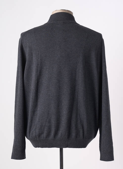 Pull maille souple et aérée manches longues gris HUGO BOSS homme