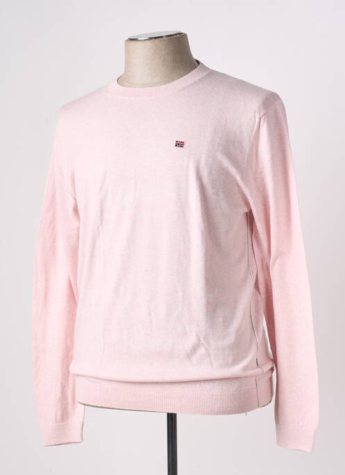 Pull stretch manches longues rose NAPAPIJRI homme