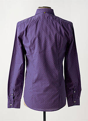 Chemise manches longues imprimé fantaisie bleu MANUEL RITZ homme
