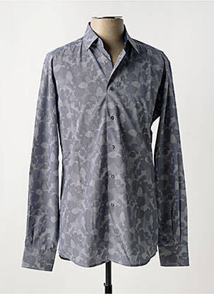 Chemise manches longues imprimé fantaisie bleu KARL LAGERFELD homme