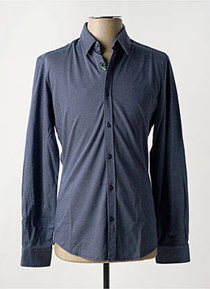 Chemise manches longues imprimé fantaisie bleu HUGO BOSS homme