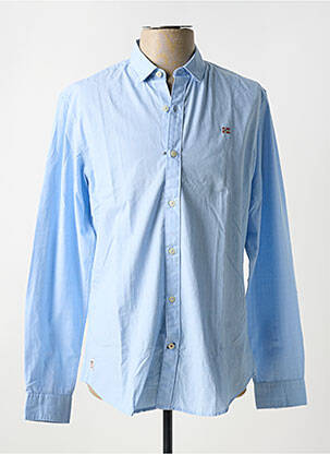 Chemise manches longues imprimé carreaux bleu NAPAPIJRI homme