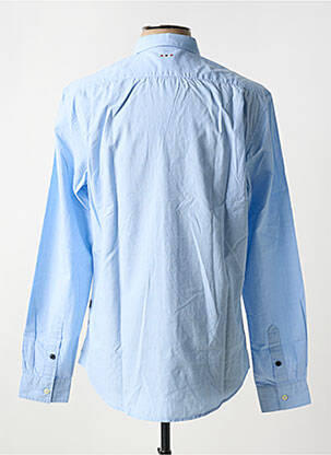 Chemise manches longues imprimé carreaux bleu NAPAPIJRI homme