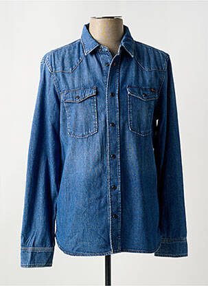 Chemise manches longues coupe droite bleu 7 FOR ALL MANKIND homme