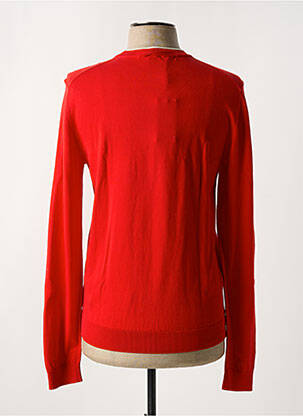 Pull col rond manches longues rouge HUGO BOSS homme
